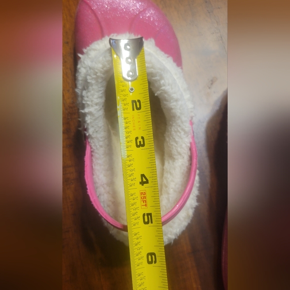 Girls Glitter Pink Croc like Slip on Shoes - Picture 9 of 9